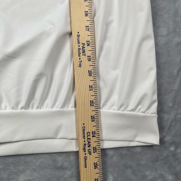 Lands End Swim Top Womens Small 6-8 White Tie Front Short Sleeve Blouson UPF 50 - Picture 6 of 15